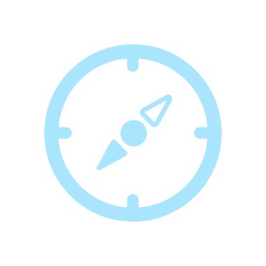 Vektör pusula simgesini. Yöreden yönde. Düz tasarım stili.