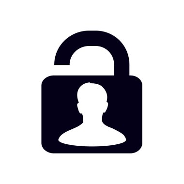 asma kilit, vektör çizim basit simgesi