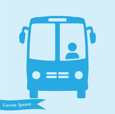 Otobüs simgesi. Lokomotif sembolü. Uluslararası Turizm trafik. Rahat Araçlar.