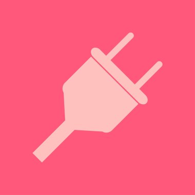 Vektör elektrik prizinden sembolü. Web düz simgesi.