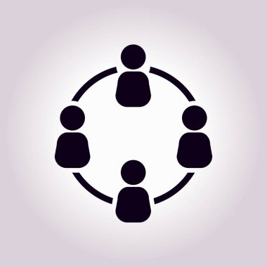 İletişim kavramı, vektör çizim basit simgesi