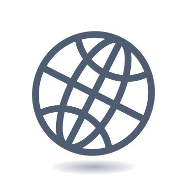 Küre simgesi. Düz tasarım stili dünya vektör simgeler.