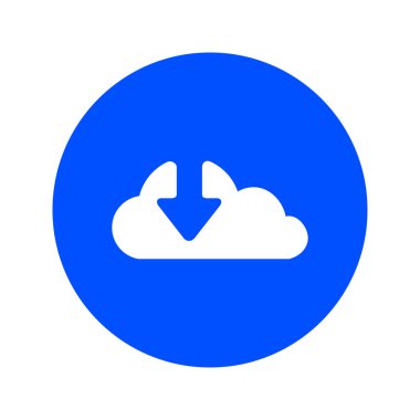 Bulut simgesinden indirin. Düğme yükleyin. Yük sembolü.