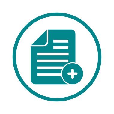 Ok simgesiyle belge. Kağıt ekleyin. Sayfa ekleme.