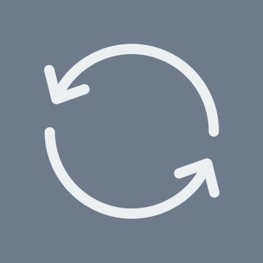 Dairesel ok işareti simge vektör. Düz tasarım stili.