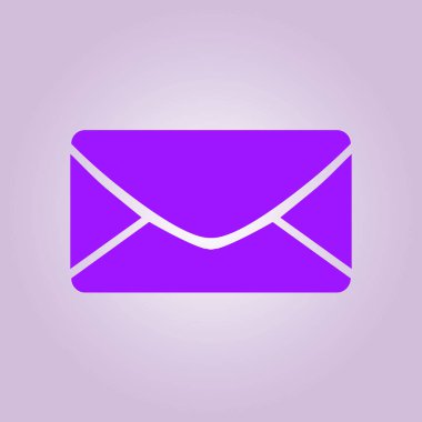 Düz simgesi mektup. Posta simgesi. Vektör simgesi. 