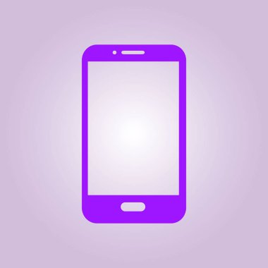 Smartphone simge vektör Illustration. Düz tasarım stili. 