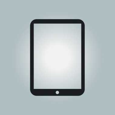 Modern dijital tablet Pc simgesi. Düz tasarım simgesi. 