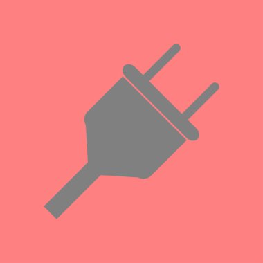 Vektör elektrik prizinden sembolü. Web düz simgesi.