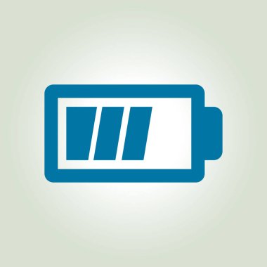 Batarya şarj edilmiş düz simge.