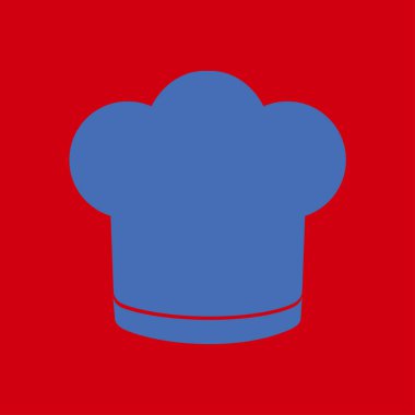 Şef şapka işareti simgesi. Pişirme şapka soyut renk vektör illüstrasyon