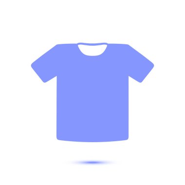 T-shirt işareti simgesi. Giysi sembolü. Düz tasarım stili.