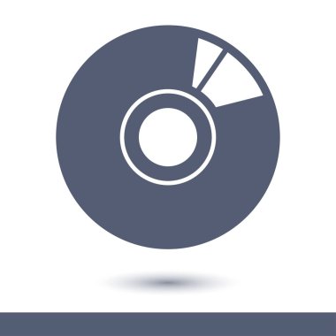 CD veya Dvd simgesini. Kompakt disk erkek. Düz tasarım stili.