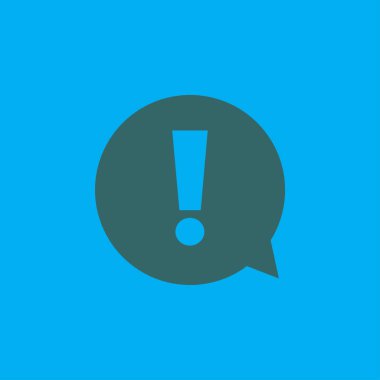 Ünlem işareti. Tehlike uyarı sembolü. Düz tasarım stili. Vektör.