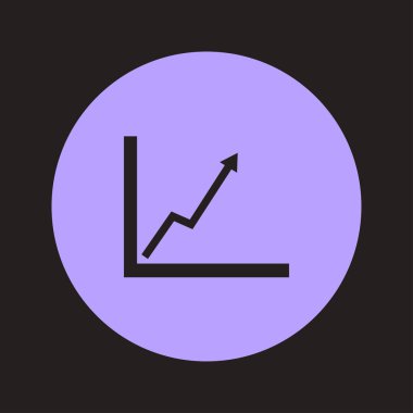 İş grafiği. Infographic. Grafik simgesini. Büyüyen grafik erkek. Düz tasarım stili.