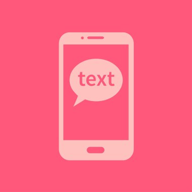 Mobil sohbet simgesi. Cep telefonu Web sohbet ve iletişim temsil eden.