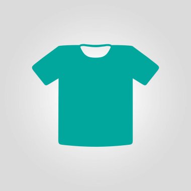 T-shirt işareti simgesi. Giysi sembolü. Düz tasarım stili.