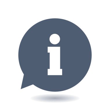 Bilgi: konuşma balonu sembolü. Düz tasarım stili