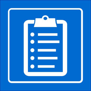 Listesi vektör simgesini denetleyin. Alışveriş listesi simgesi. Düz tasarım stili.