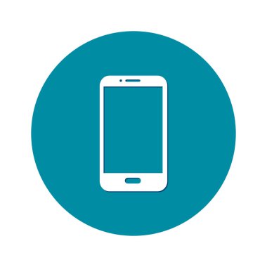 Smartphone simge vektör Illustration. Düz tasarım stili. 