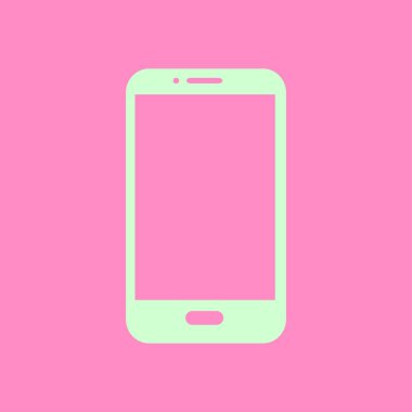 Smartphone simge vektör Illustration. Düz tasarım stili. 