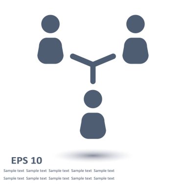 İletişim kavramı, vektör çizim basit simgesi