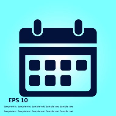 Vektör takvim simgesini. Önemli tarihler işareti. Düz tasarım stili.