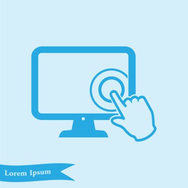 Ekran monitör simgeye dokunun. İşaretçi işaret.