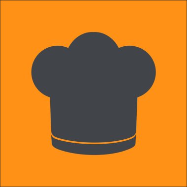 Şef şapka işareti simgesi. Pişirme şapka soyut renk vektör illüstrasyon