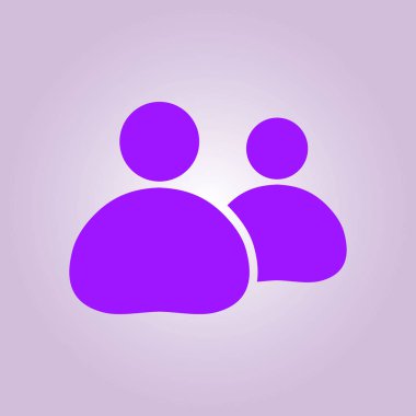 İnsanlar ya da sosyal işareti simgesi. Lider ve onun takipçisi.