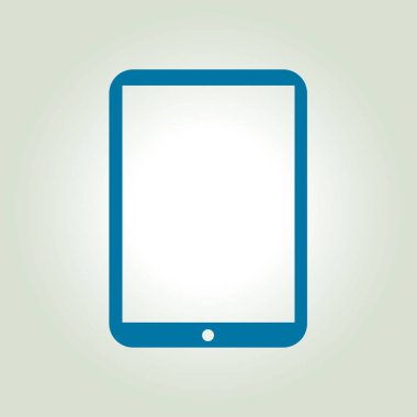 Modern dijital tablet Pc simgesi. Düz tasarım simgesi. 