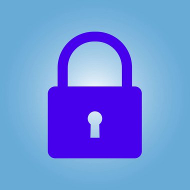 Kilit simgesi. Kullanıcı oturum açma kimlik doğrulama simgesi. Düz tasarım stili. 