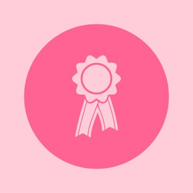  Kurdele simgesi ile rozet. Ödülü rozet şerit erkek ile.