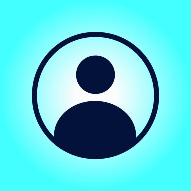 Bağlantı işareti. Kullanıcı işareti simgesi. Kişi sembolü. İnsan avatar. Düz stil. 
