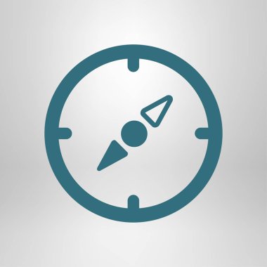 Pusula simgesini yuvarlak vektör çizim