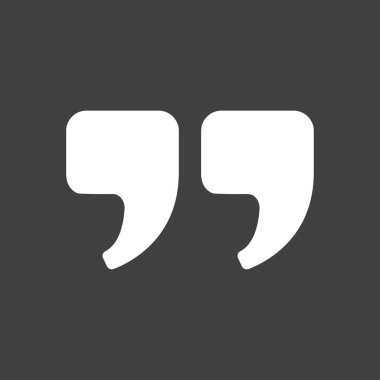 Konuşma simgesini. İletişim sembolü. Sohbet alıntı işareti.