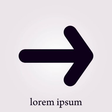 Ok simgesi. Kara navigasyonu için işaretçi yönünü.