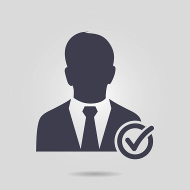 Kullanıcı işareti simgesi ekleyin. Arkadaş simgesi eklemek. Düz tasarım stili.