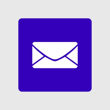 Düz simgesi mektup. Posta simgesi. Vektör simgesi. 