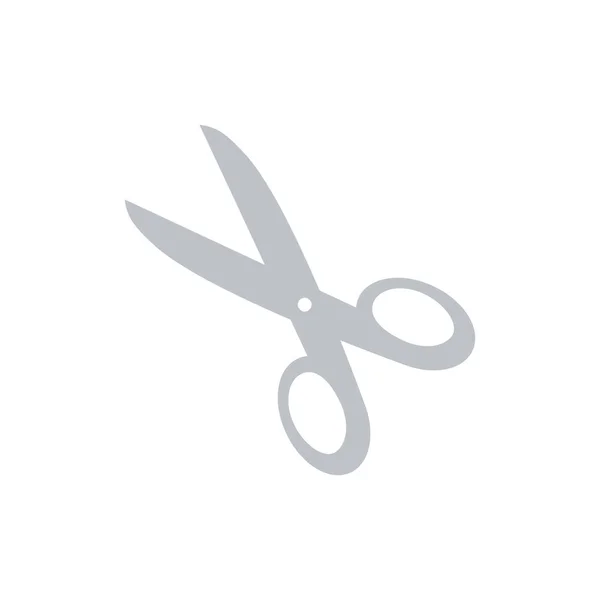 Nůžky Ikona Mark Hýbalo Plochý Design — Stockový vektor