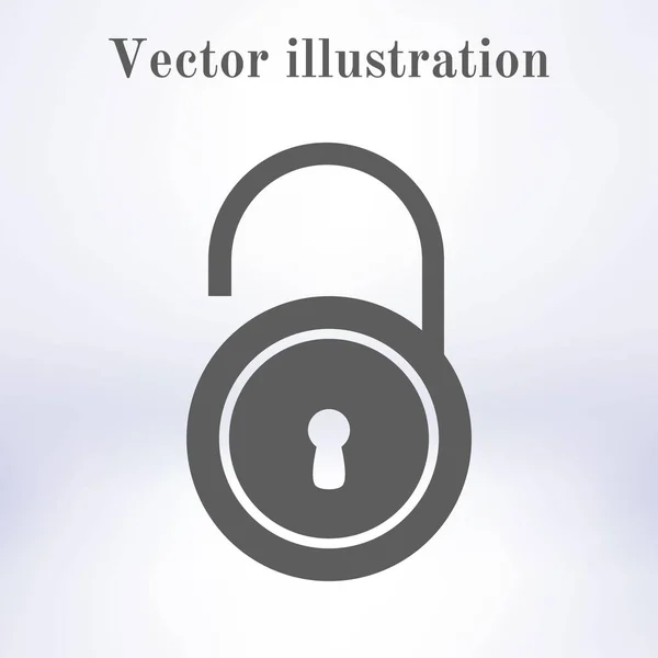 Ícone Simples Cadeado Ilustração Vetorial — Vetor de Stock