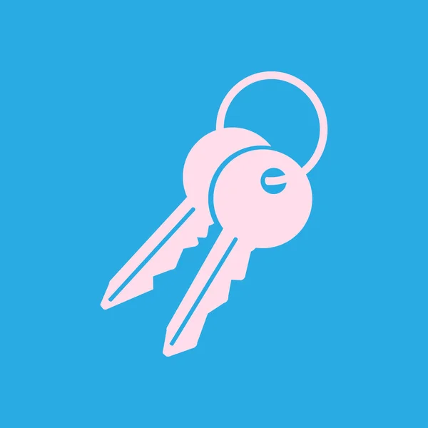 Nyckelikonen Låssymbol Tecken Säkerhet Platt Designerstil — Stock vektor