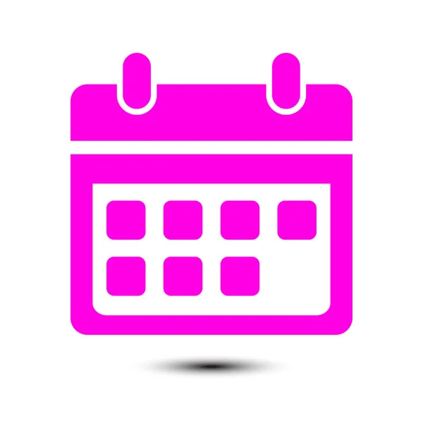 Vector Calendar Icon Important Dates Sign Flat Design Style — Stock Vector