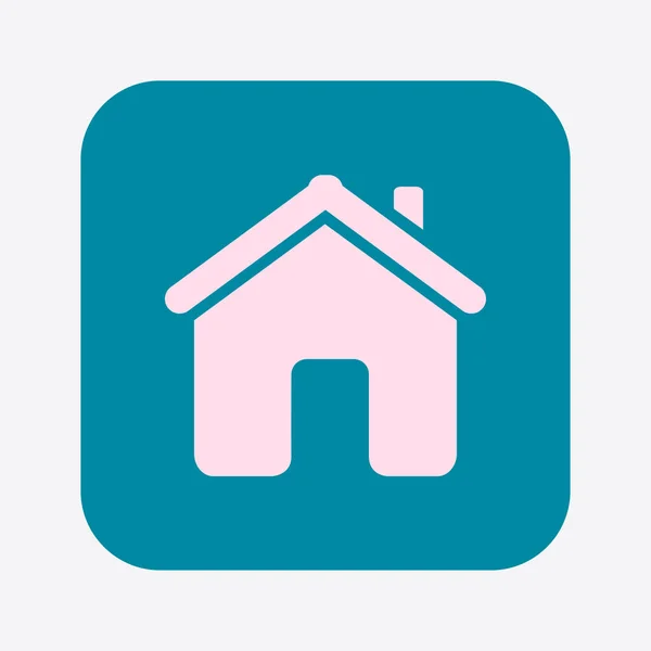 Vector Home Icono Estilo Diseño Plano — Vector de stock