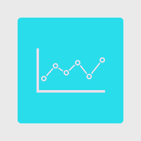 Graph Chart Icon Diagram Symbol Flat Design Style — Stock Vector