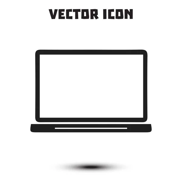 Icône Simple Ordinateur Portable Illustration Vectorielle — Image vectorielle