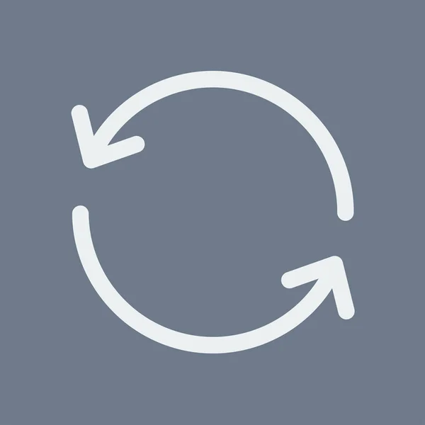 Signo Flecha Circular Icono Vector Estilo Diseño Plano — Archivo Imágenes Vectoriales