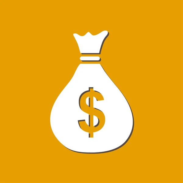 Dollar Usd Währungssymbol Flacher Designstil — Stockvektor