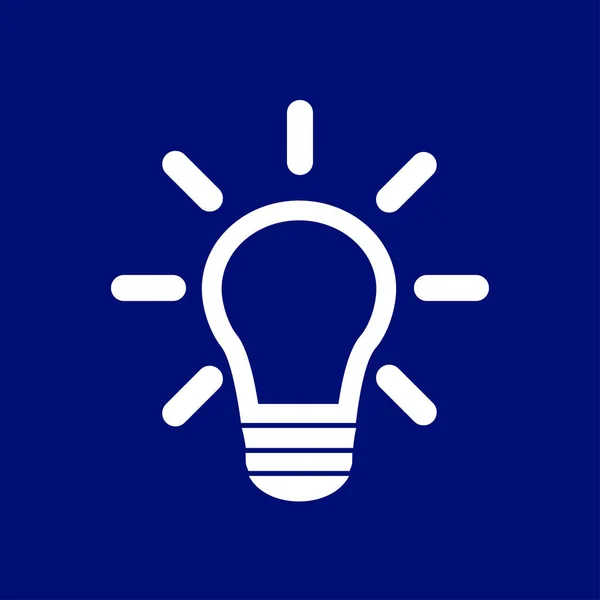 Icono Signo Lámpara Luz Idea Simbólica Pensamiento Creativo Idea Negocio — Vector de stock