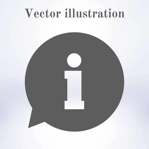 Info Speech Bubble Symbol Flat Design Style — Stock Vector